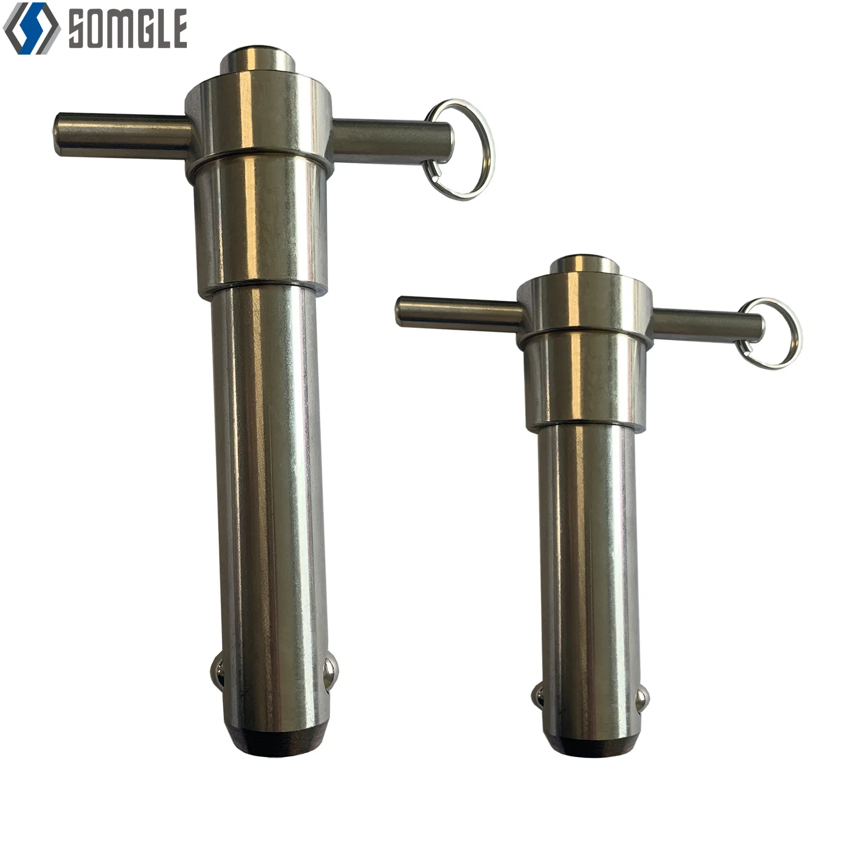 Full Stainless Steel T handle Safety detent Spring Locking quick release ball lock Pin