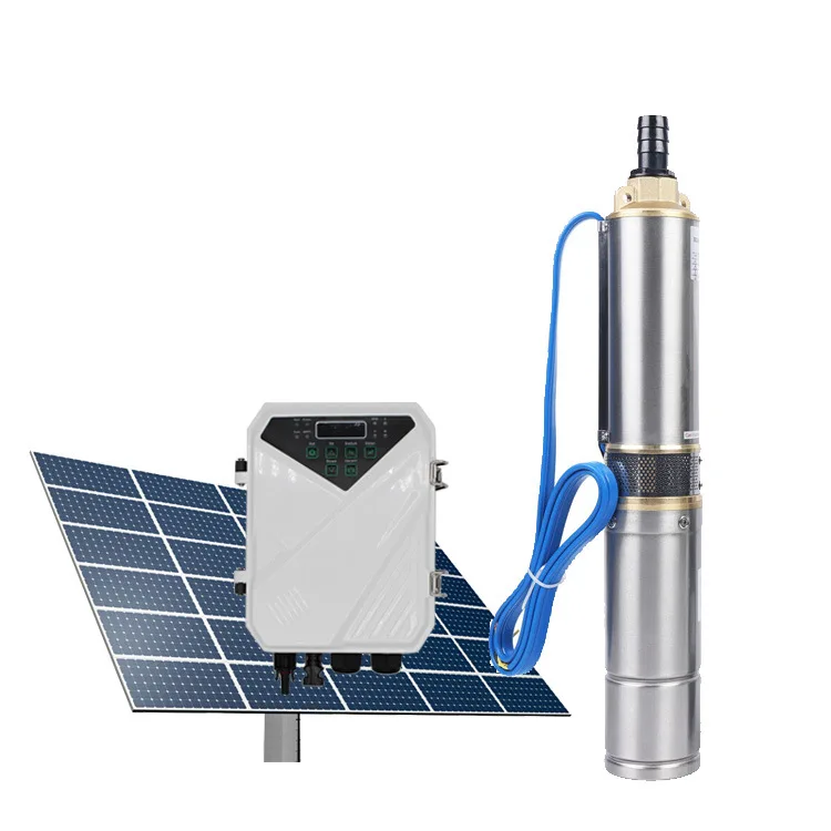 Submersible 100 Meter Head 1 Hp Solar Powered Water Pump System