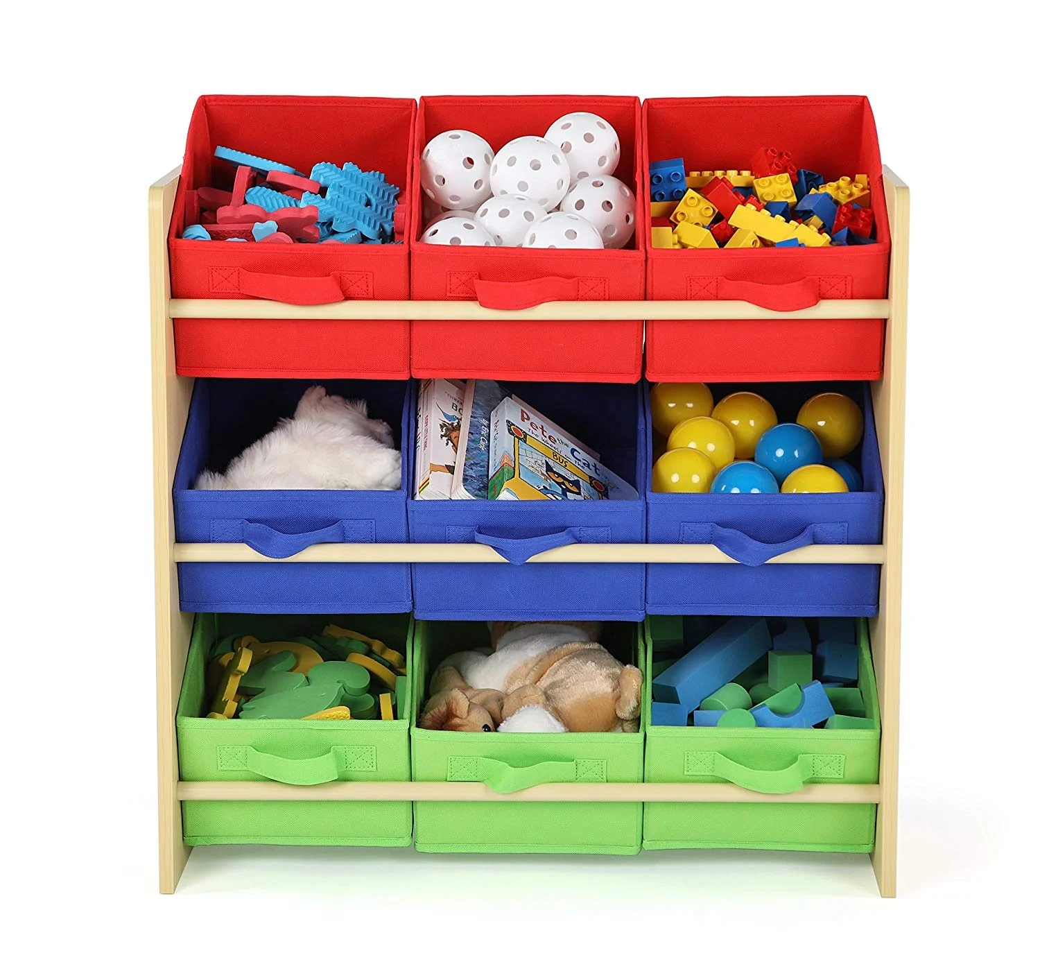 Fabric Storage Bins Toys Storage Shelf Set Home Furniture Modern Design For Kids