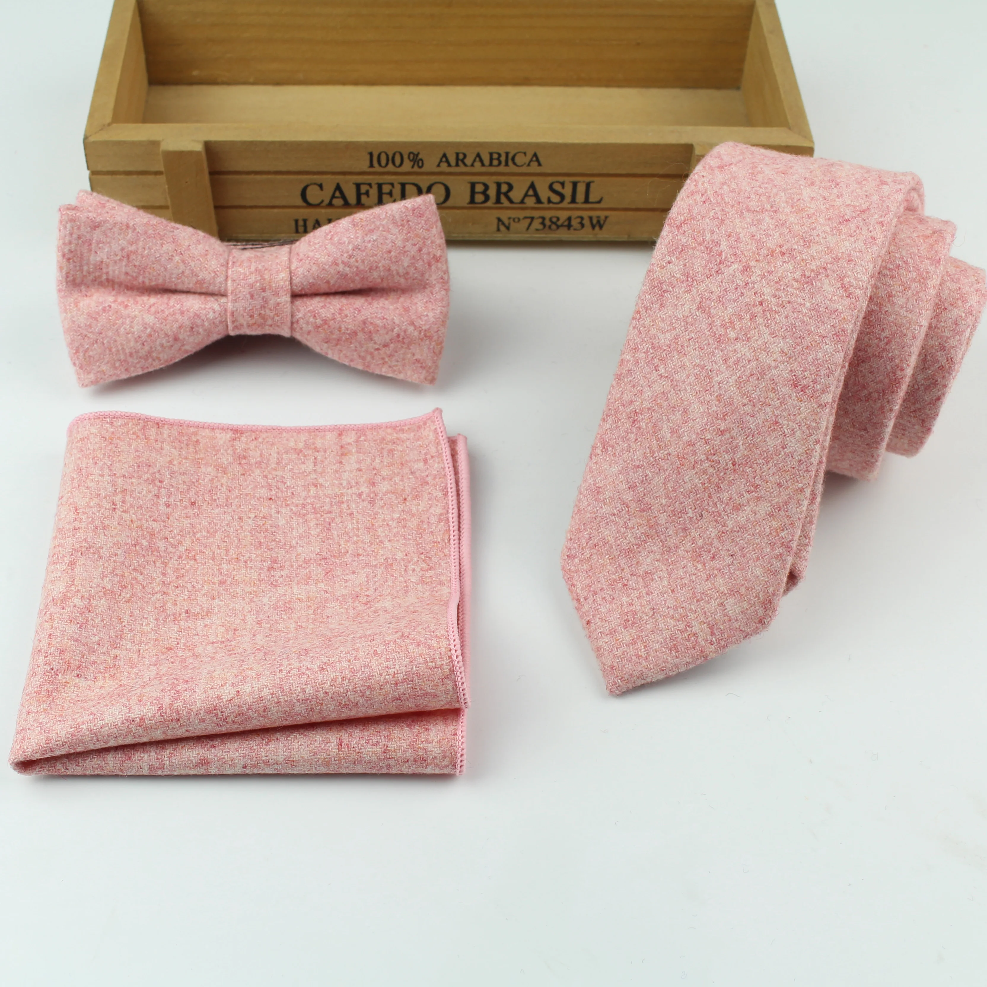 Мужской дизайнерский Тонкий полосатый шерстяной Карманный квадратный галстук-бабочка носовой платок галстук бабочка набор из трех предметов