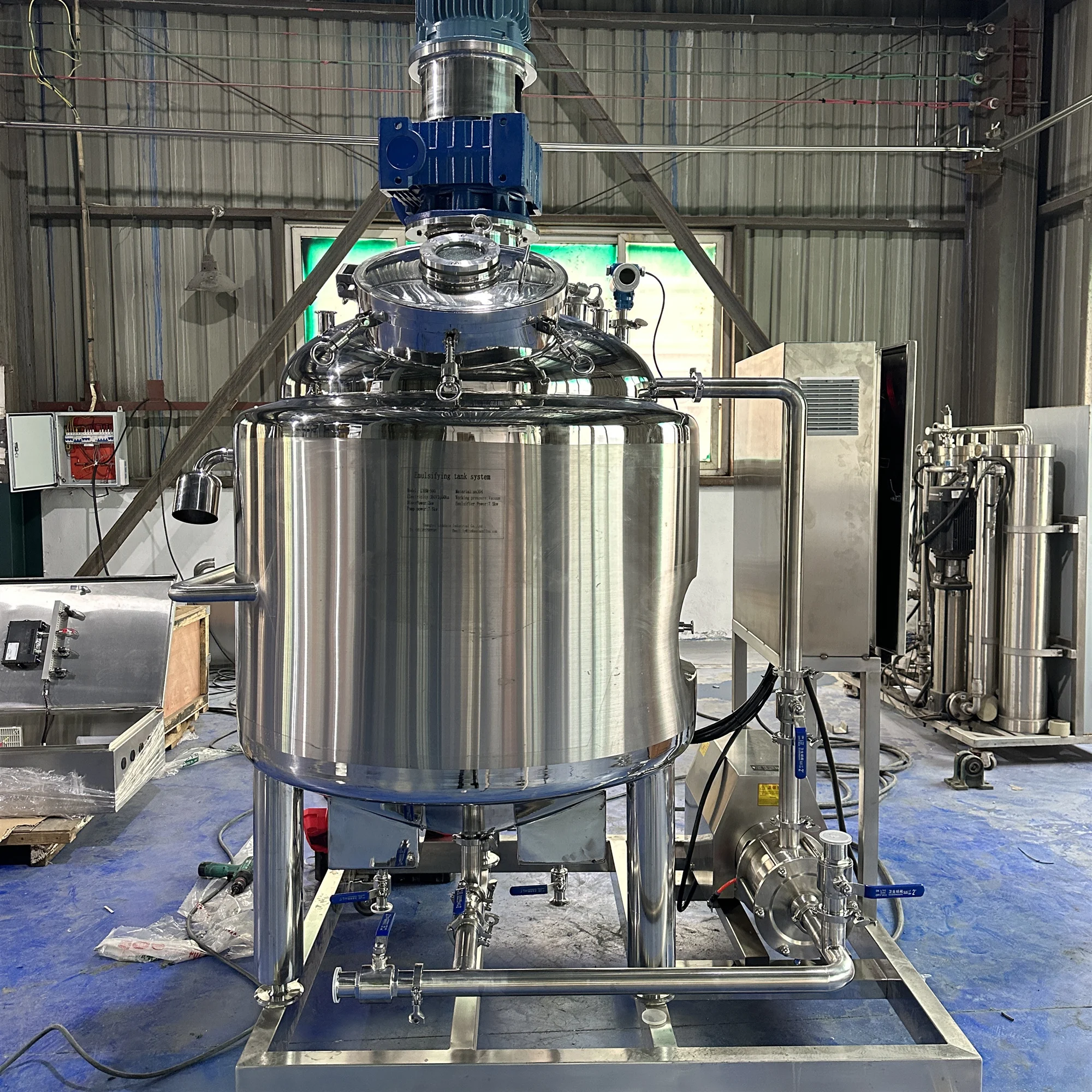 Vacuum Homogenizer Paste Mixing Tank Body Lotion and Cream Making Machines