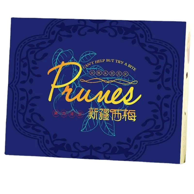 Customized delicate fruit box foldable corrugated packaging box cherry banana blueberry shipping box