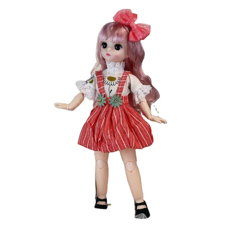 2024 new products New dress up doll 3D real eye simulation, 23 joint toy, birthday gift only cloth diy accessory
