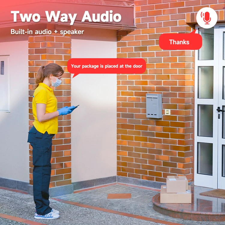 NDAA 8MP 4K Smart AI Night Color Active Deterrence Turret POE IP Camera Red&Blue Flashlight Siren Security Alarm 2-Way Audio