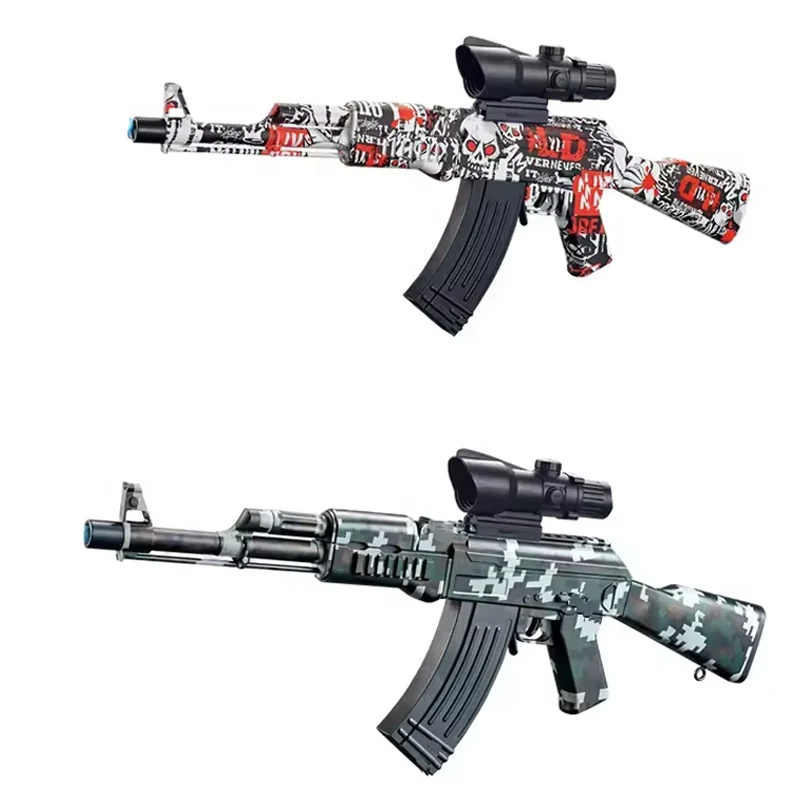 Electric AK Safe Splatter Blaster Toy Gun Soft Bullet Kids Education AK 47 Model splat Blaster Gun For Christmas Guft