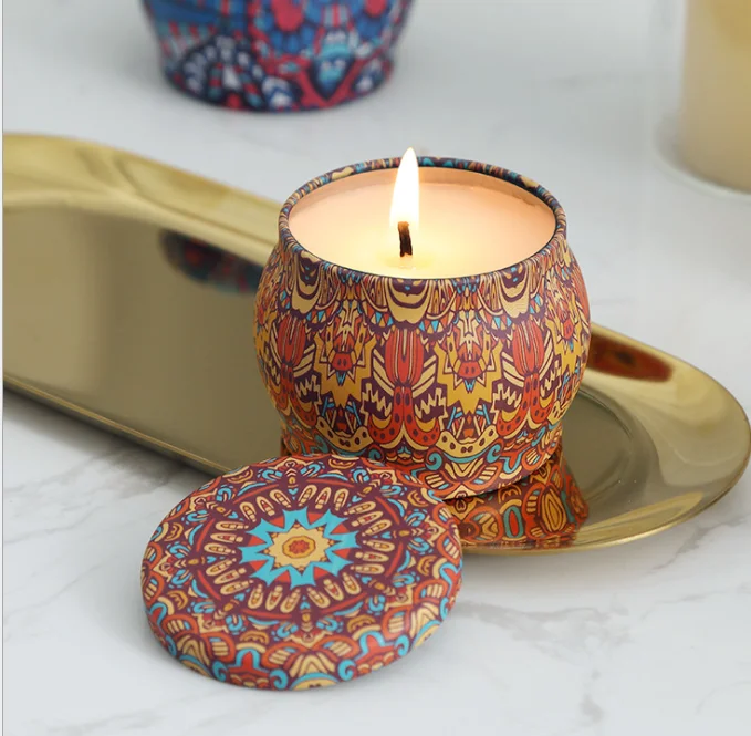 2024 Hot Sale Soy Wax Aromatherapy Candle Holiday Fragrance Gift Set of 4 Pieces Scented Candles