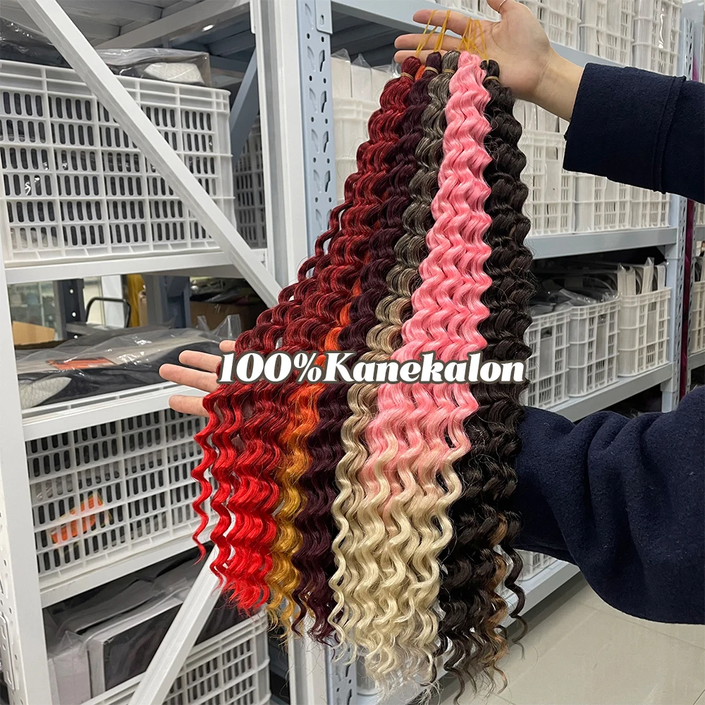 Wholesale 24inch pelo trenzado kanekalon pelo que teje curly coxy crochet braids curly crochet accesorios kanekalon afro