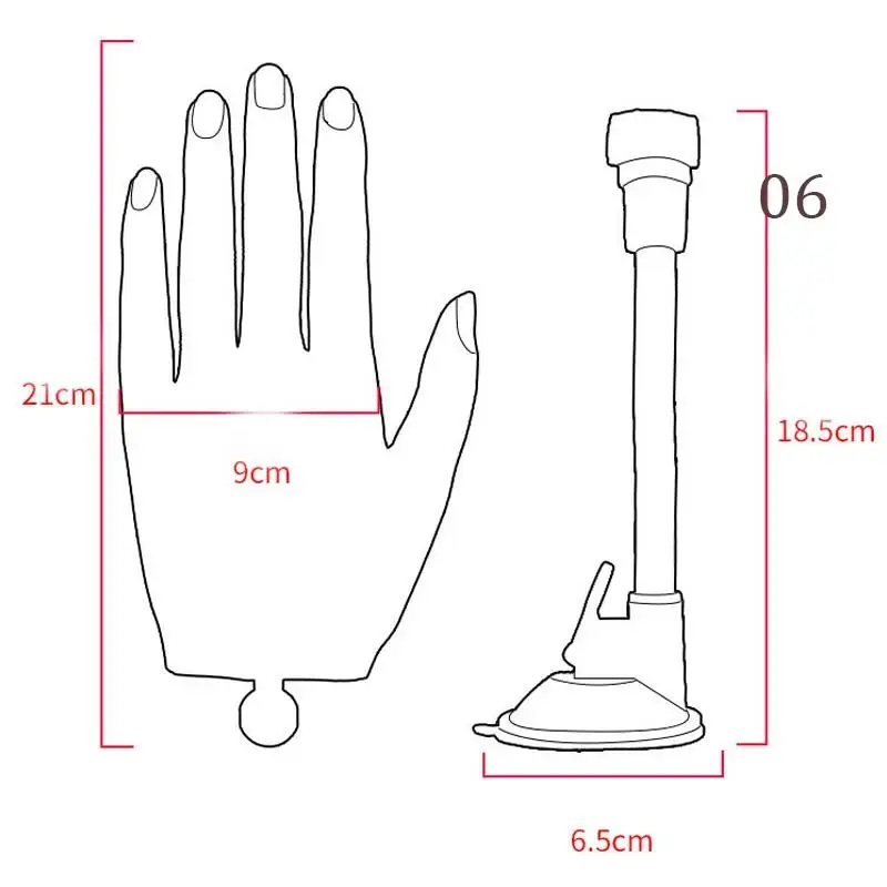 Silicone Practice Hand for Acrylic Nails With Clip Fake Training Hand/Finger Model Nail Nail Display Art Tools