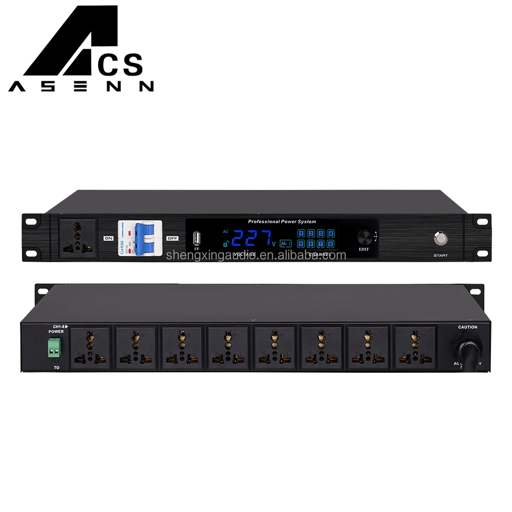 ACS-PK100S 30A аудио кондиционер питания 8 + 2 канала с независимым воздушным переключателем и фильтром