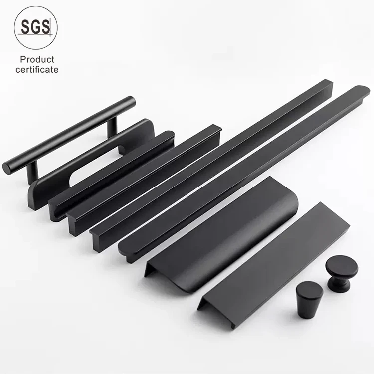 Luxury Modern European Manufacturers Pull Handles Aluminium Kitchen Hardware Cabinet Furniture Handles Knobs