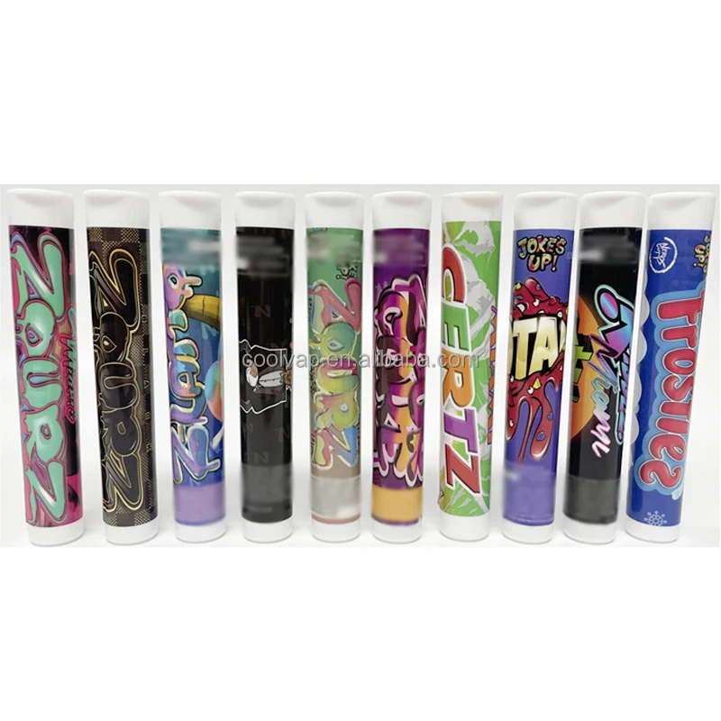 Jokes up Plastic Pre Roll tube Squeeze Tubes with Shrink Wrap 16 options customized stickers packaging tubes