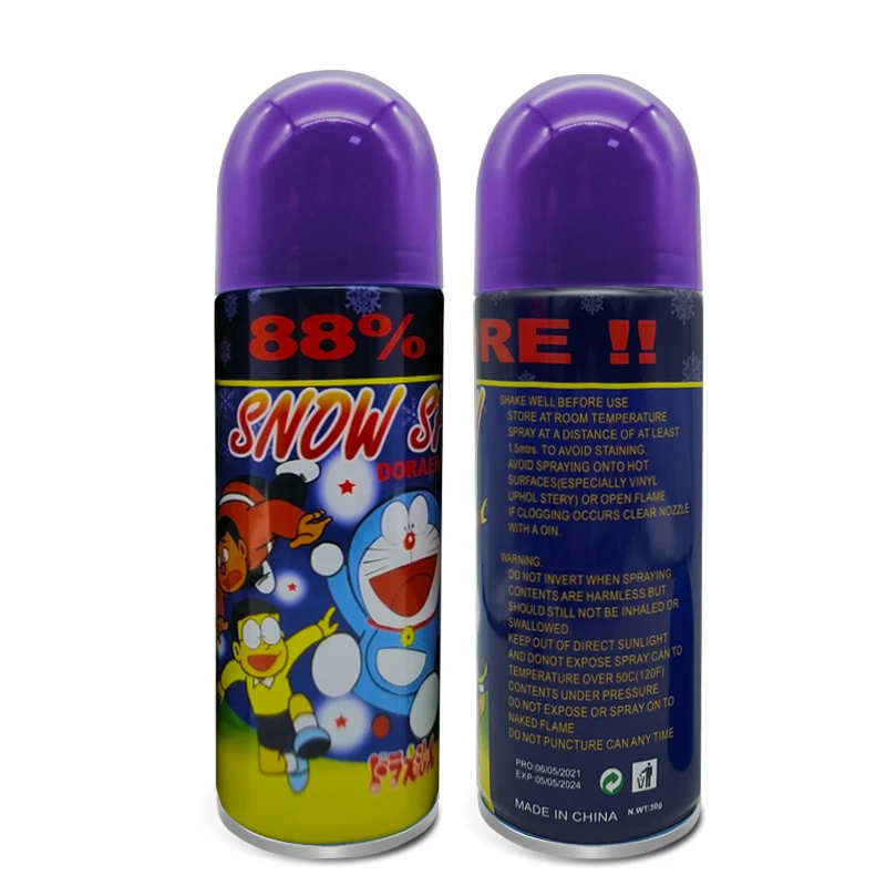 Doraemon party foam snow spray hot sell  snow spray &magic snow spray for birthday
