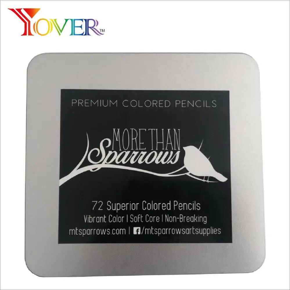 Amazon Hot Sale Tin Box packed 72pcs Color Pencil Set