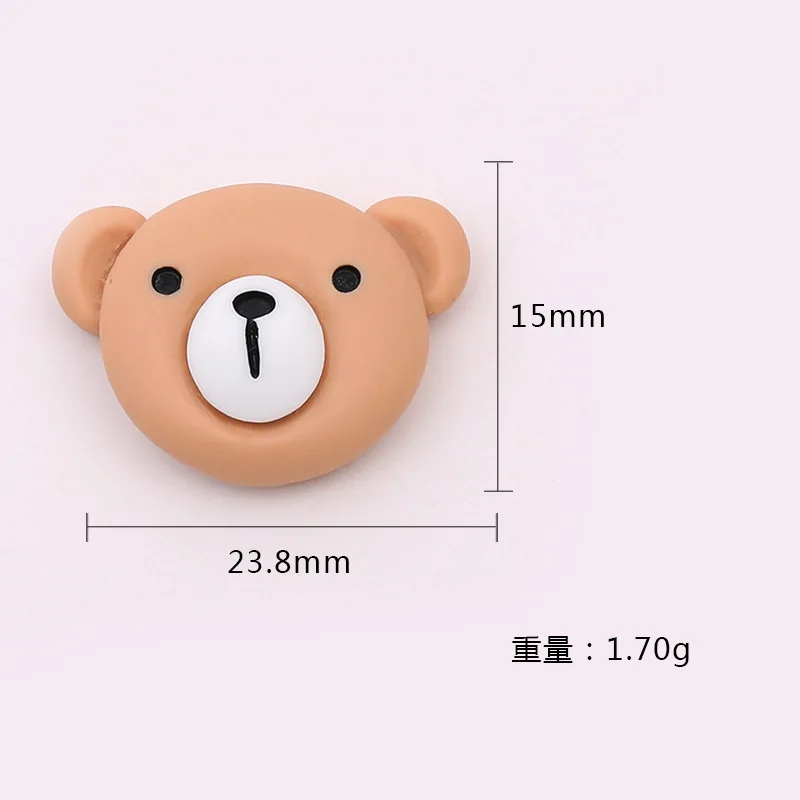 Cartoon Bear Bunny DIY Phone Shell Decoration Resin Charms Simulation Cream Glue Package DIY Crystal Epoxy Resin Accessories