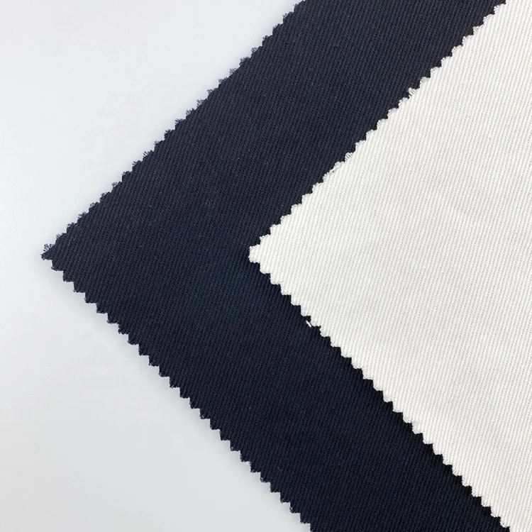 350gsm High quality Woven plain dyed  White Black 100% Cotton Twill Fabric For  Men Chino Pants
