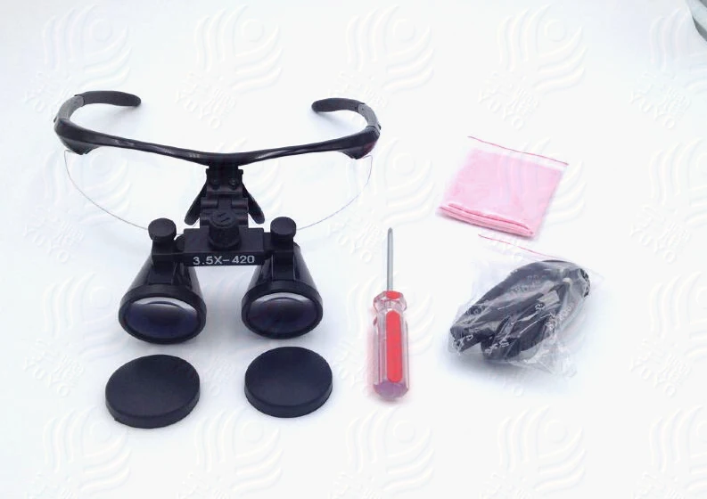 Стоматологическая лупа 2 5x 3 черная рамка пластиковая медицинская другое стоматологическое оборудование