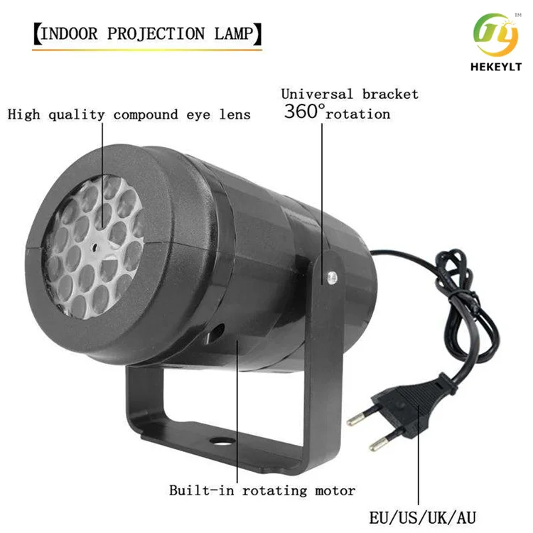 Indoor Festival Decor LED Wall Projection Light IP22 Warm White Laser Snowflake Christmas Projection Christmas Laser Light
