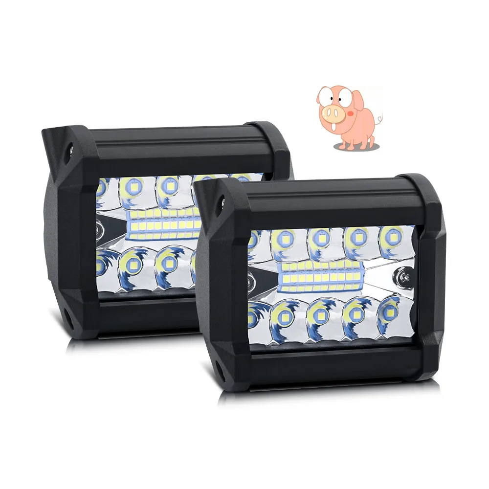 Pack of 2 pieces. LED SPOT BEAM US 60W 4 inch car spotlight headlight is very bright, 12V-24V, white light