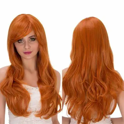 All Occasions Cosplay Wig Long Curly Hair High Temperature Silk Curly Hair Universal Anime Pink Wig