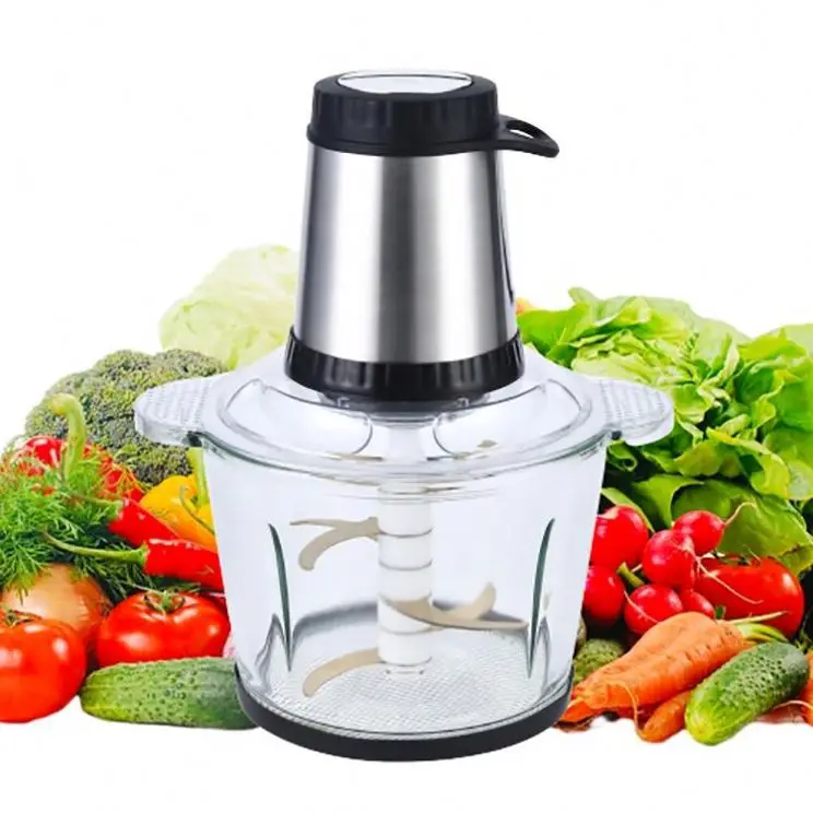 Food Chopper 4 In 1 Cutter Slicer Vegetable, Electric Mini Glass Mixer 5Litre/