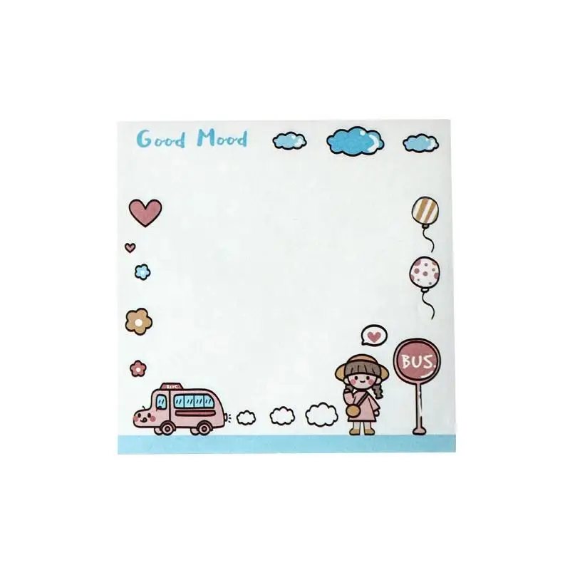 Cute Cartoon Diary Memo Pad Message Notes Decorative Notepad Sticky Unique Journals