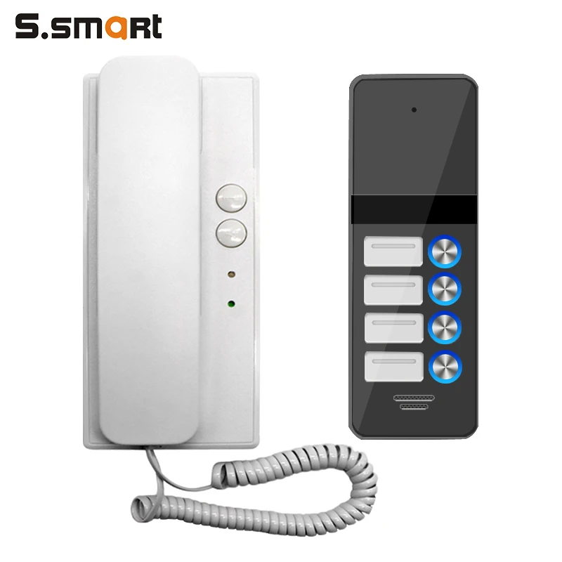 
Modern Design Wired Audio Doorbell Intercom Home Door Bell With Unlock By Phone 