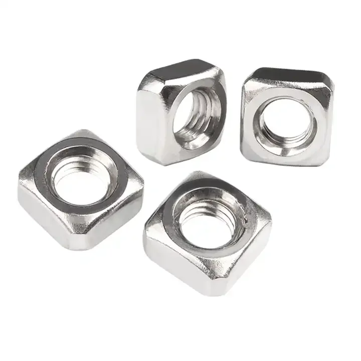 OEM Custom Zinc Plated Carbon Steel Nuts Square M4 M5 M6 M8 Stainless Steel Flat Rectangle Nut