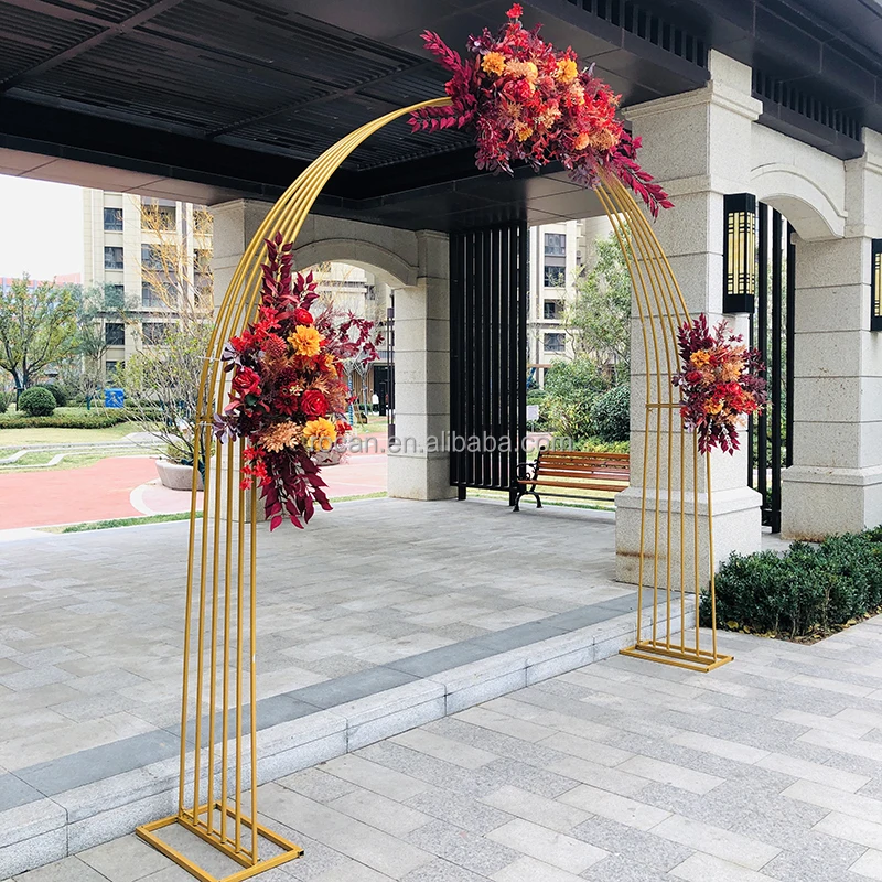 Large Wedding Entrance Arch Gold Wedding Arch White Entrance Arch Wedding Party Events