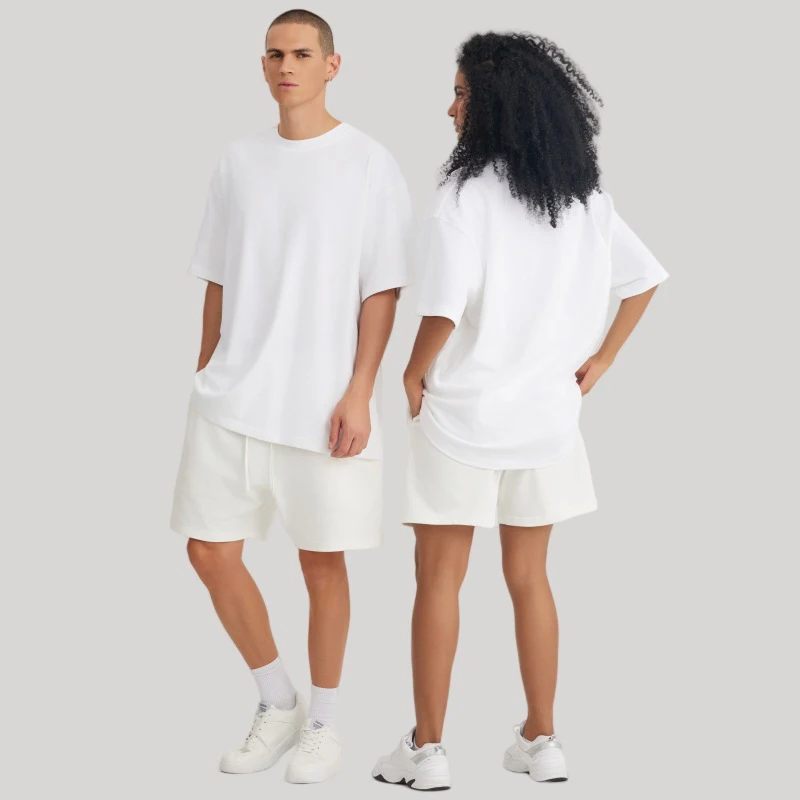 300g heavy carbon wool pure cotton round neck T-shirt loose small collar FOG fashion American retro