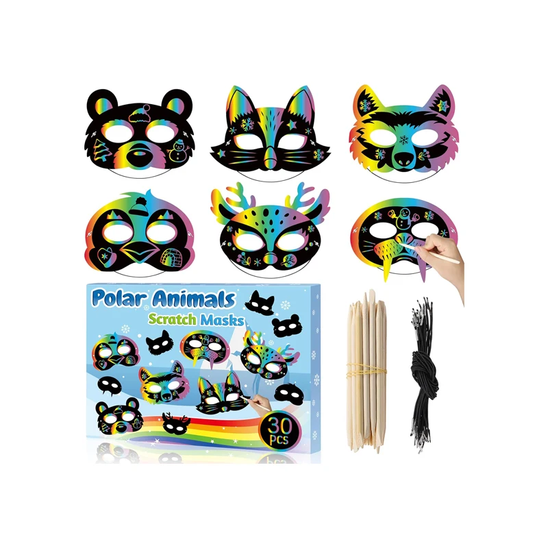 Scratch Rainbow Art For Kids Magic Scratch Off Paper Children Art Crafts Set Kit Supplies Toys Black Scratch Sheets Notes Cards