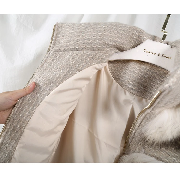 Manufacturer Genuine Natural Raccoon Fur Coat Women Coat Natural Real Fur Jacket Dress Women