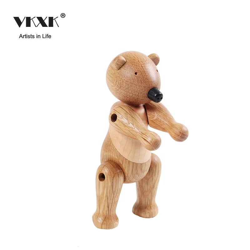 
High quality wholesale cute wooden bear arts and crafts for gifts 