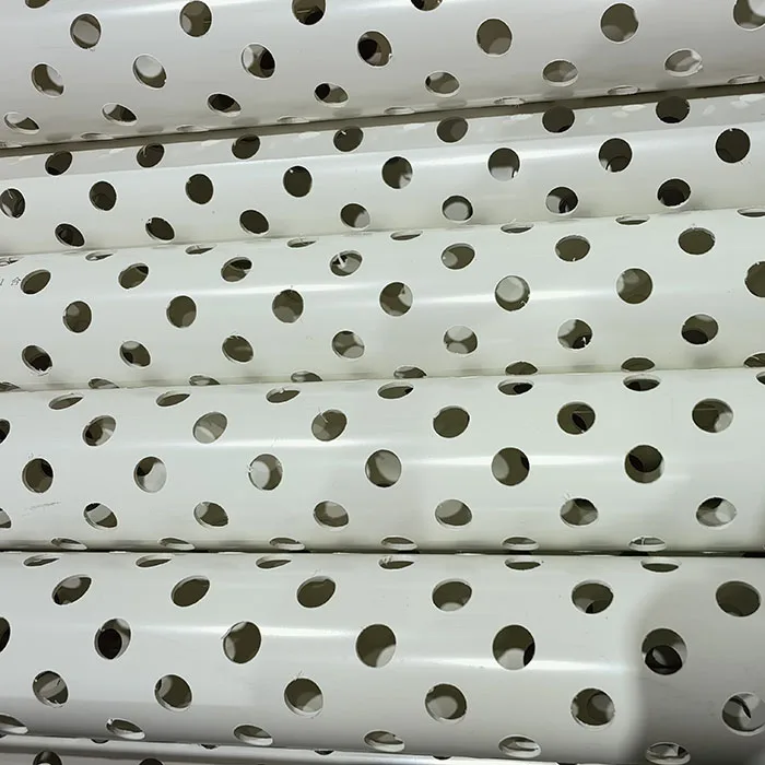 Slotted perforate PVCU perforated  drainage pipe, french drainage pipe with hole