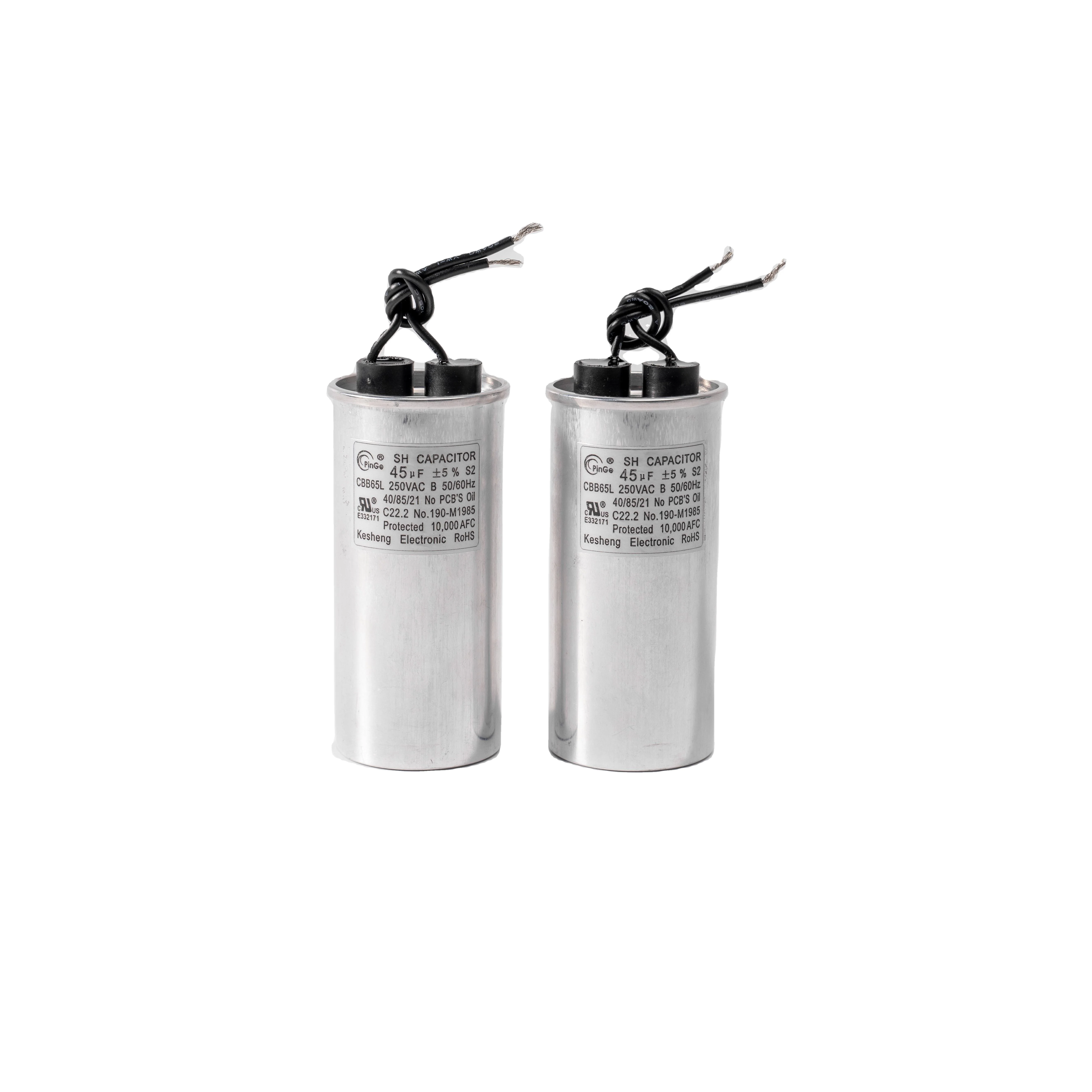 KS PinGe Customized Supplier Film Coupling 450V 45UF CBB65 AC Motor Start Capacitor