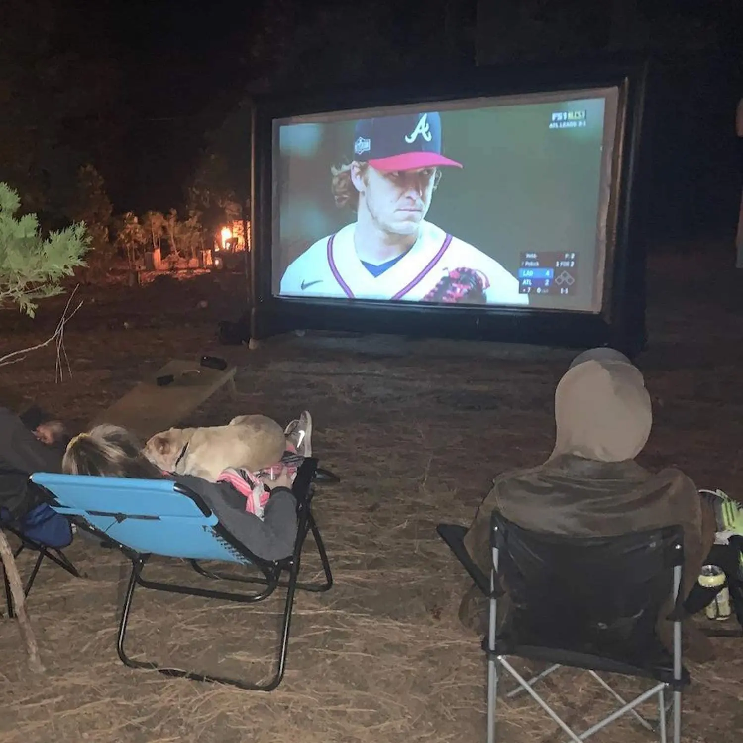 OZIS16ft Waterproof Large Blow Up Projector Inflatable Screen With Blower Outdoor Movie Screen Inflatable