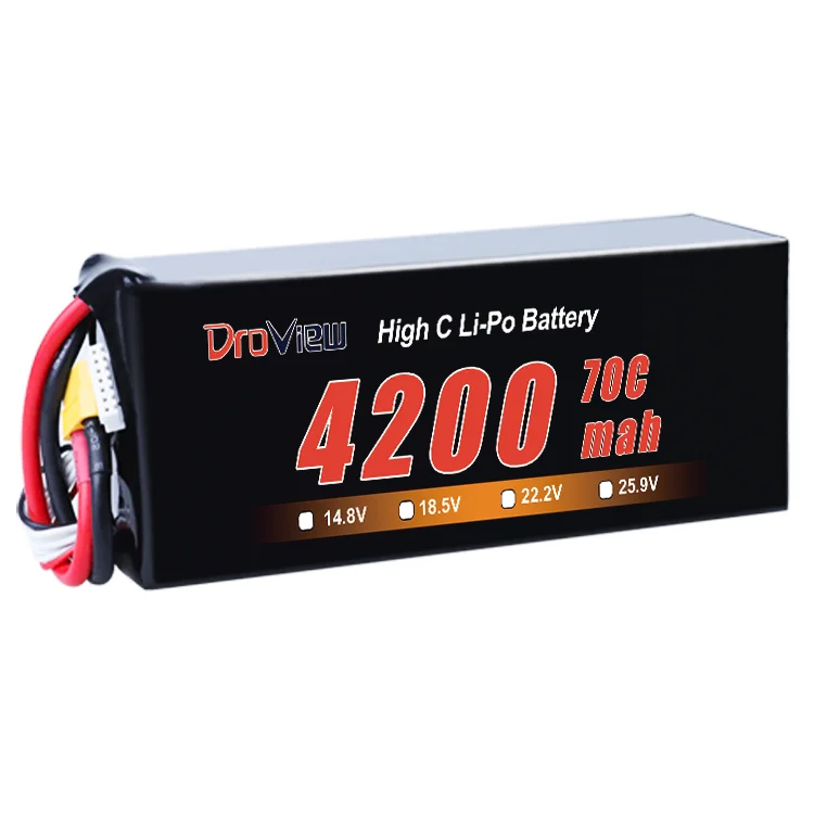 High Density LIPO Battery 4200mAh  5000mAh  6S1P 22.2V 70C  li-polymer lithium LIPO battery packs for RC FPV  Drone
