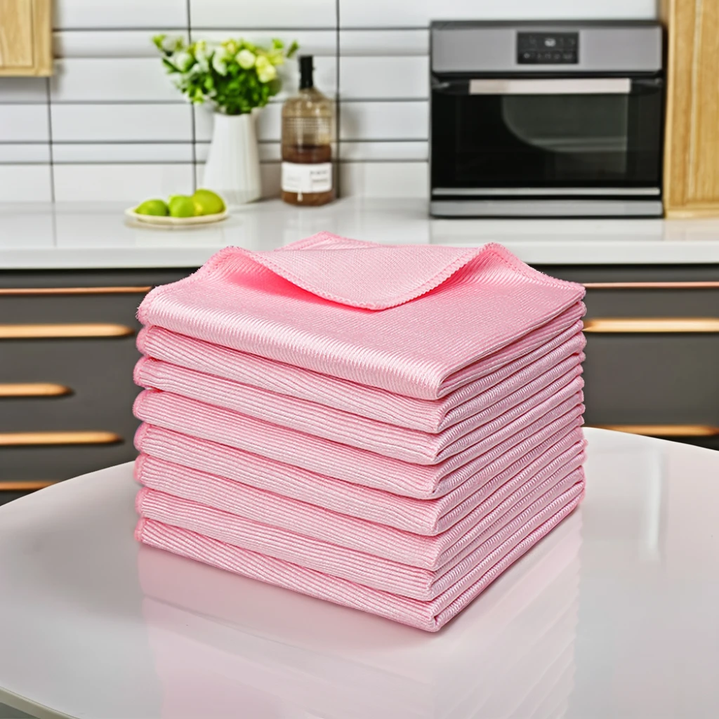 Classic Microfiber Glass Cleaning Cloths For Window Home Kitchen Custom Dust Removal Shiny Microfiber Glasses Cloth