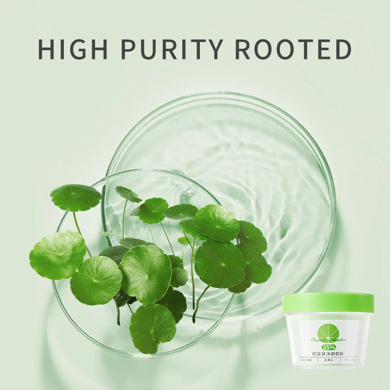 Centella asiatica whitening soft shrinks pores cleans blackheads replenishes moisture brightens skin jelly facial mask powder