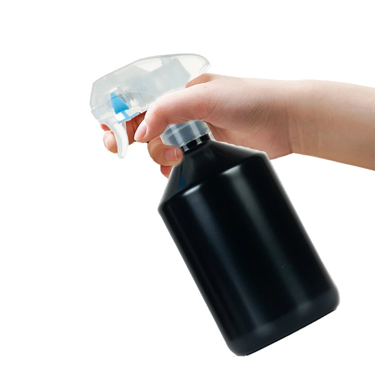 Black Mist Sprayer Plastic Bottle 500ml Packaging for Hair Matte Fine Mist Spray Bottles Ideal for Beauty Salon Use