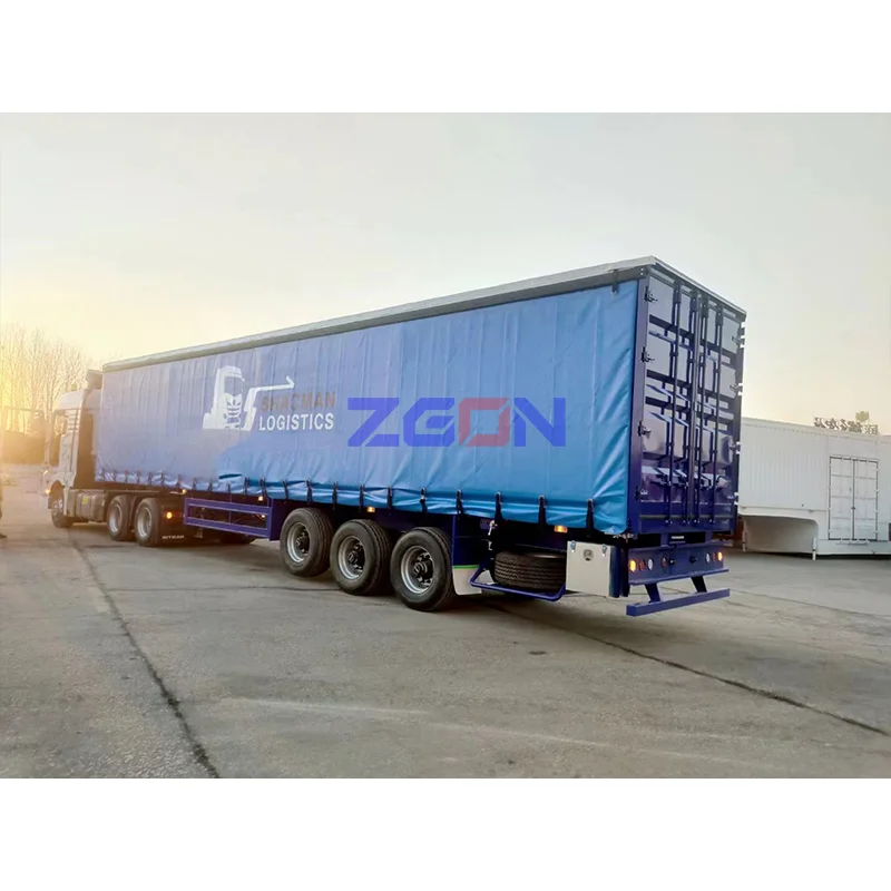 3 Axles Tri axle 13 meters 40t 50t lorry side curtain slider trailer truck semitrailer