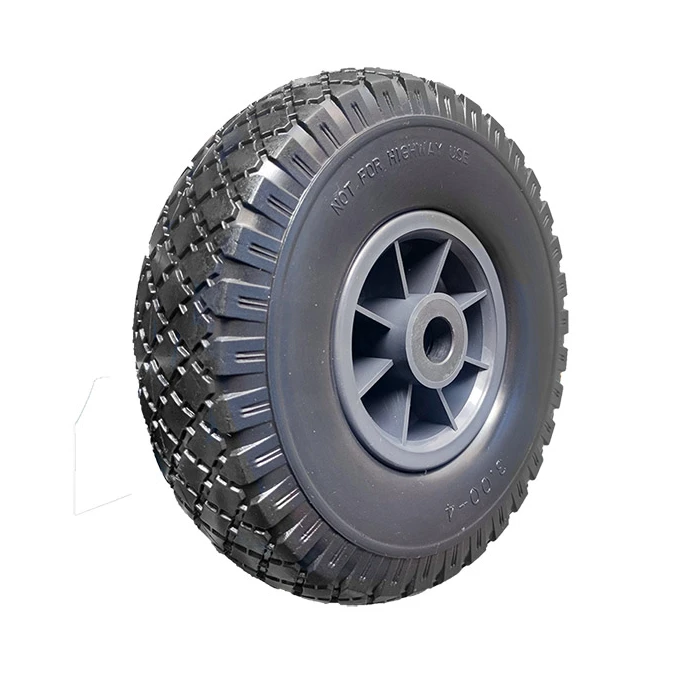 3.00-4 Pu Foam Wheel For Hand Trolley 10 Inch Wear-resistant Pu Solid Foam Tire For Wagons And Carts