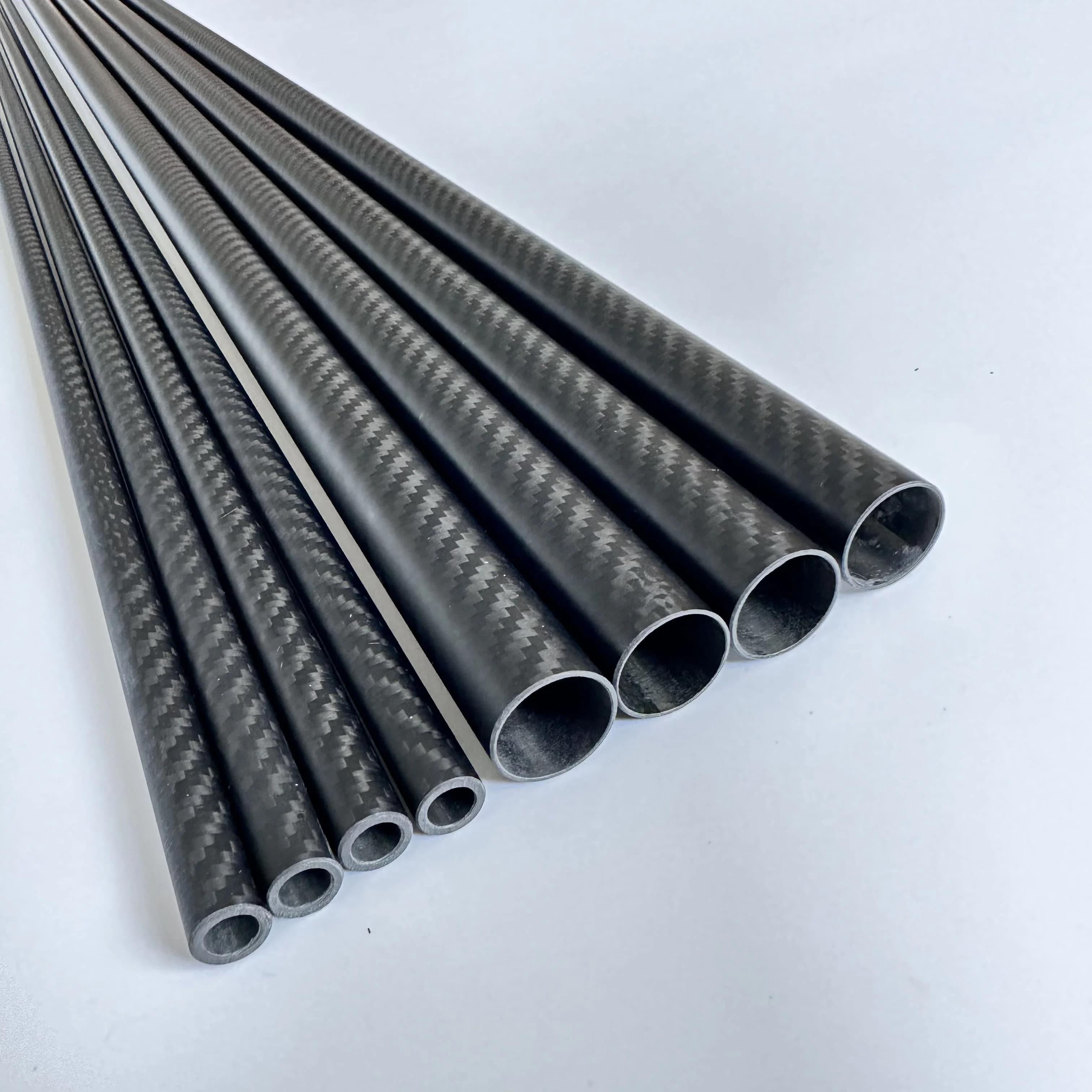 Custom made full carbon fiber 3k plain twill glossy matte carbon tube gaff 40mm 50mm 60mm carbon tube custom manufacture