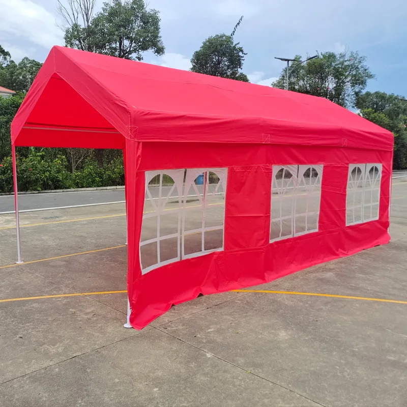 3x6 Enclosed Temporary Parking Tent Mobile Garage With Roman Window Party Tent Car Parking Shades