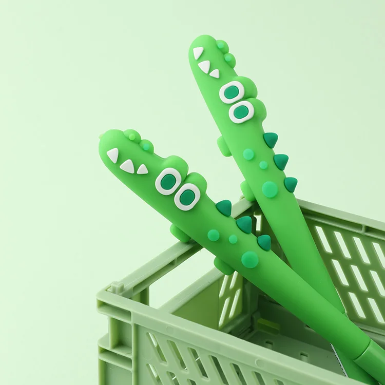 Cute Anxiety Crocodile Gel Pen Silicone Children Student Office Pen