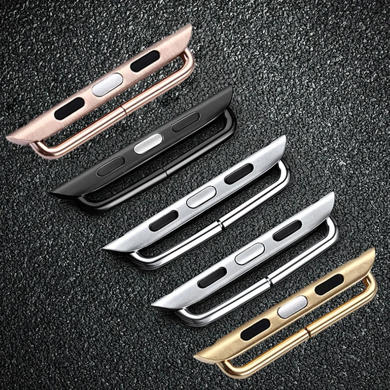 316L Stainless Steel apple watch band adapter Buckle Apple Watch Strap Connector For apple Watch  87654 Se Bands Clasp gold