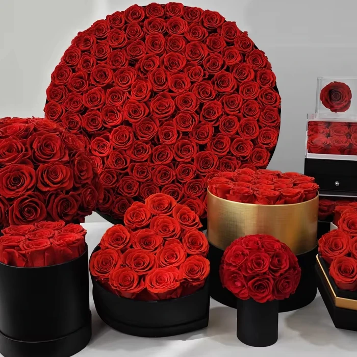 Lovebay День Святого Валентина сохраненные розы подарок на заказ дизайн rosas perventas al por mayor вечные настоящие сохранившиеся в коробке