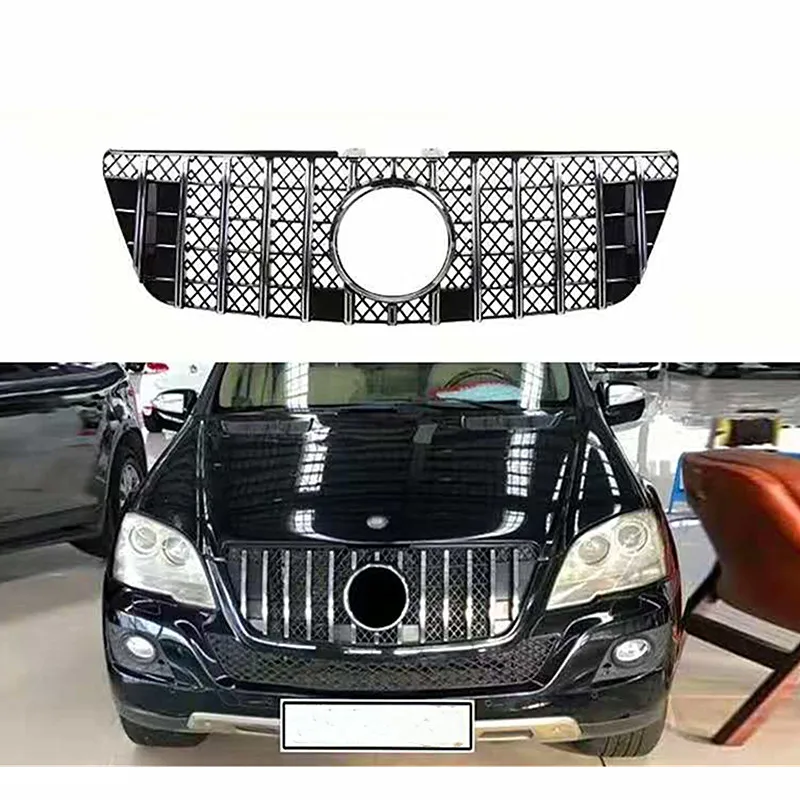 Auto Front Grille For m-ercedes ML Class W164 x164 Kidney Mesh Grille 2005-11 ML300 ML320 ML350 ML400 ML500 ML430 Car Grilles