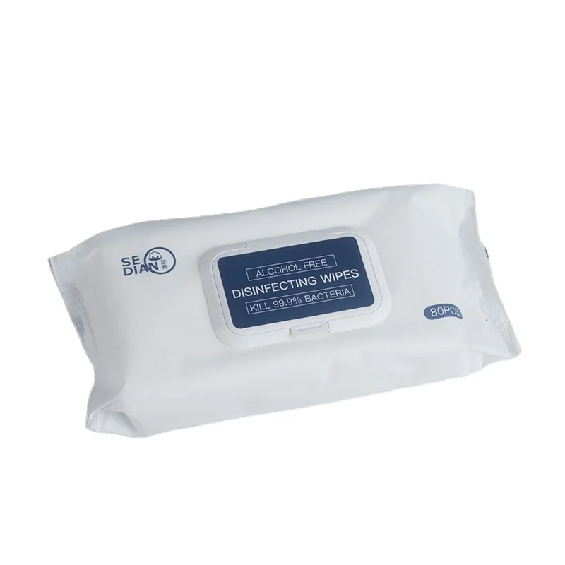 80pcs alcohol free kill 99.9% bacteria cleaning wipes OEM wet wipes