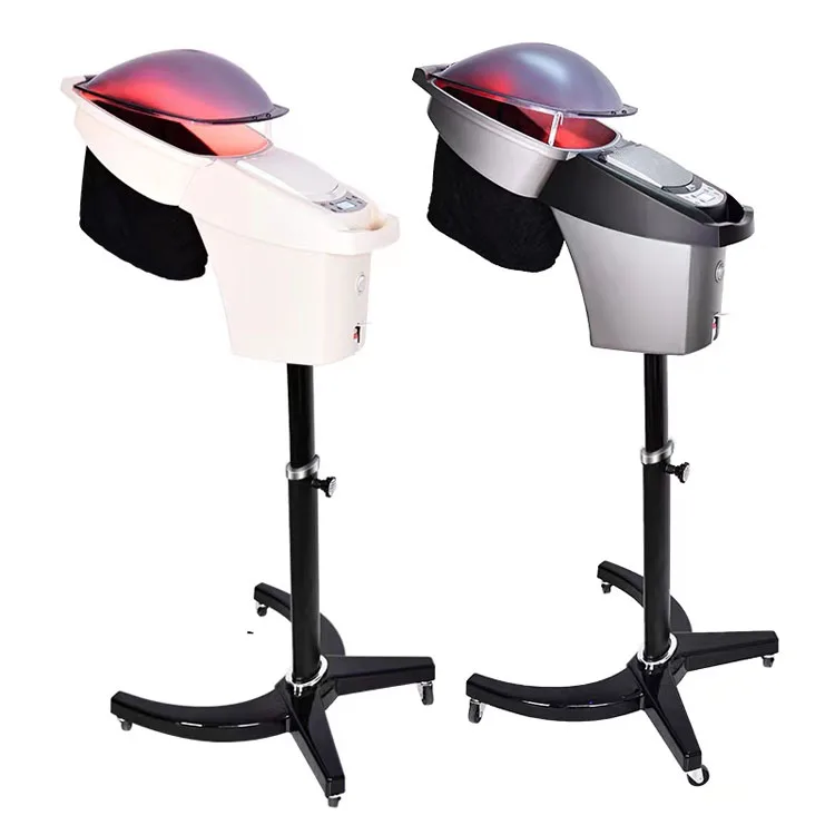 hair treatment machine for hair spa microwave big mist stand hair steamer with ozone and 7 color lights