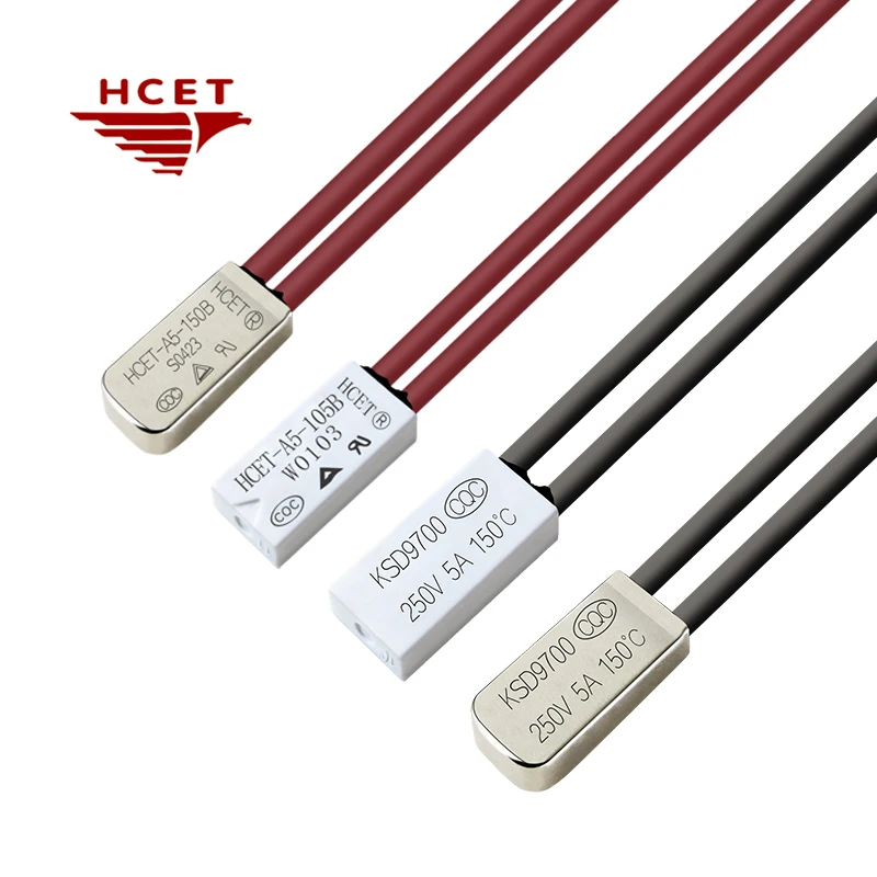 HCET A5 KSD9700 Series Bimetal Thermostat Thermal Controller Temperature Control Switch for Power strip